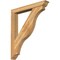 Ekena Millwork Funston Traditional Rough Sawn Bracket w/ Offset Brace, Western Red Cedar, 6"W x 42"D x 48"H BKT0604X42X48FST01RWR - alternate 1